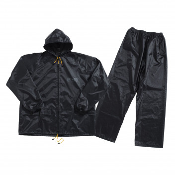 JCB Workwear Two-Piece Rainsuit Black Medium