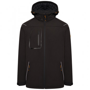 JCB Workwear Hooded Softshell Jacket Black X-Large JCB Workwear Hooded Softshell Jacket Black X-Large