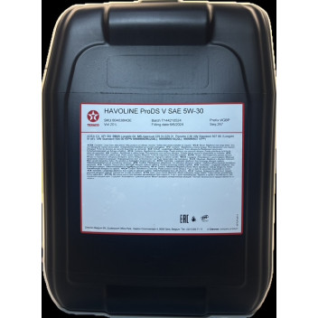 Texaco 5W/30 - Havoline PRODS-V (20Ltr) Texaco 5W/30 - Havoline PRODS-V (20Ltr)